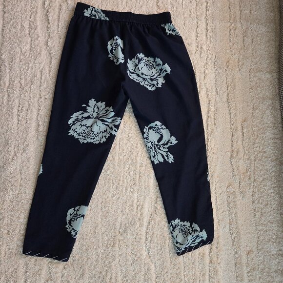 J. Crew Reese Reese Pants in Navy Blue Graphic Peony size 2 - Picture 9 of 11
